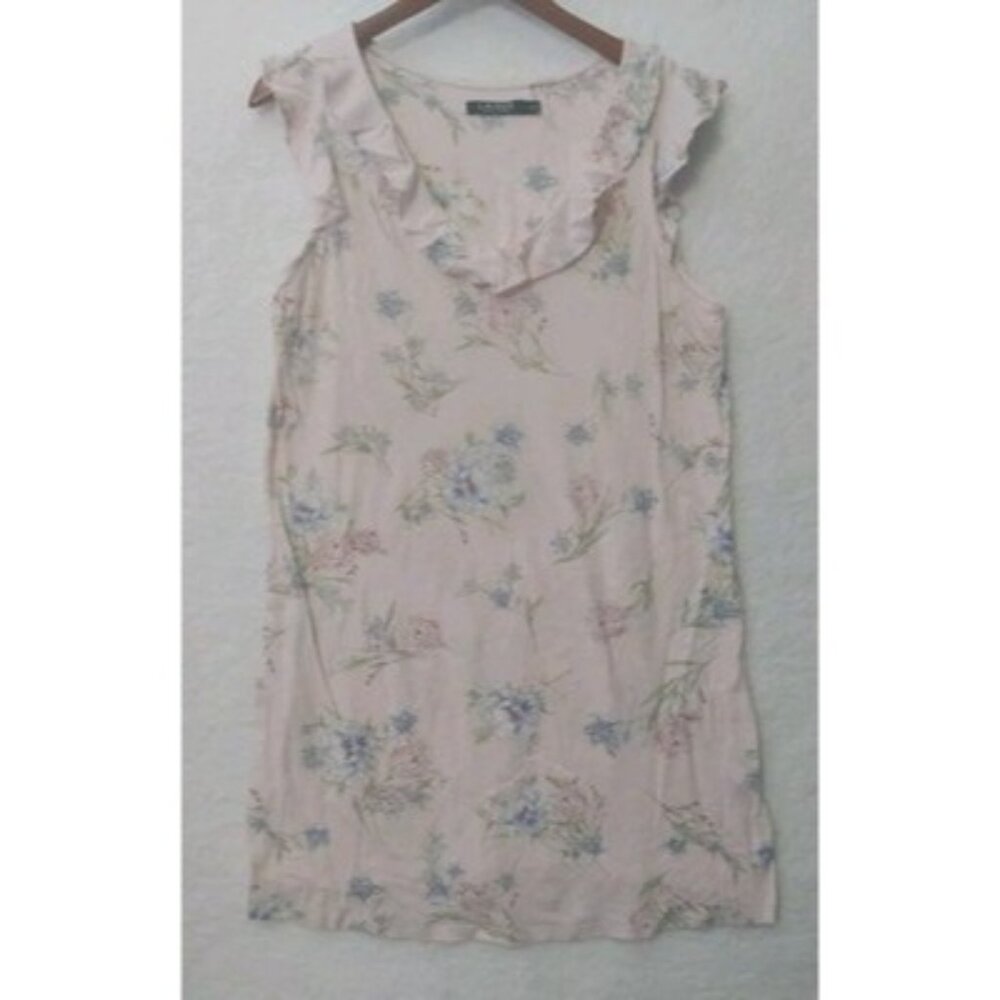 Lauren Ralph Lauren Nightgown Women's Size M Sleepshirt dress Floral Cottage
